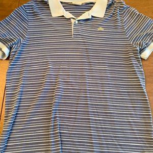 Blue stripe Lacoste polo